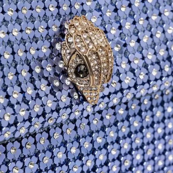 SOLD ❗️NWT Kurt Geiger London Blue Party Flower Mini Bag + Dusty - Picture 7 of 10